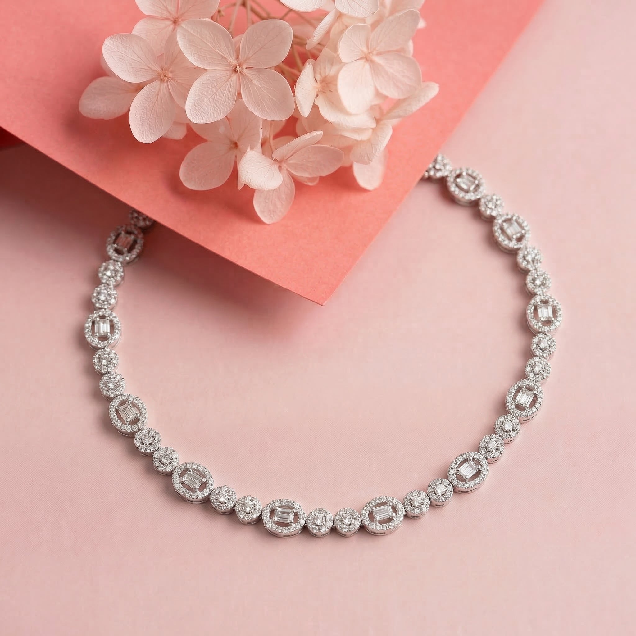 Silver Designer Tennis Bracelet
