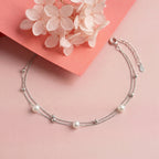 Silver Dual Delight Pearl Bracelet