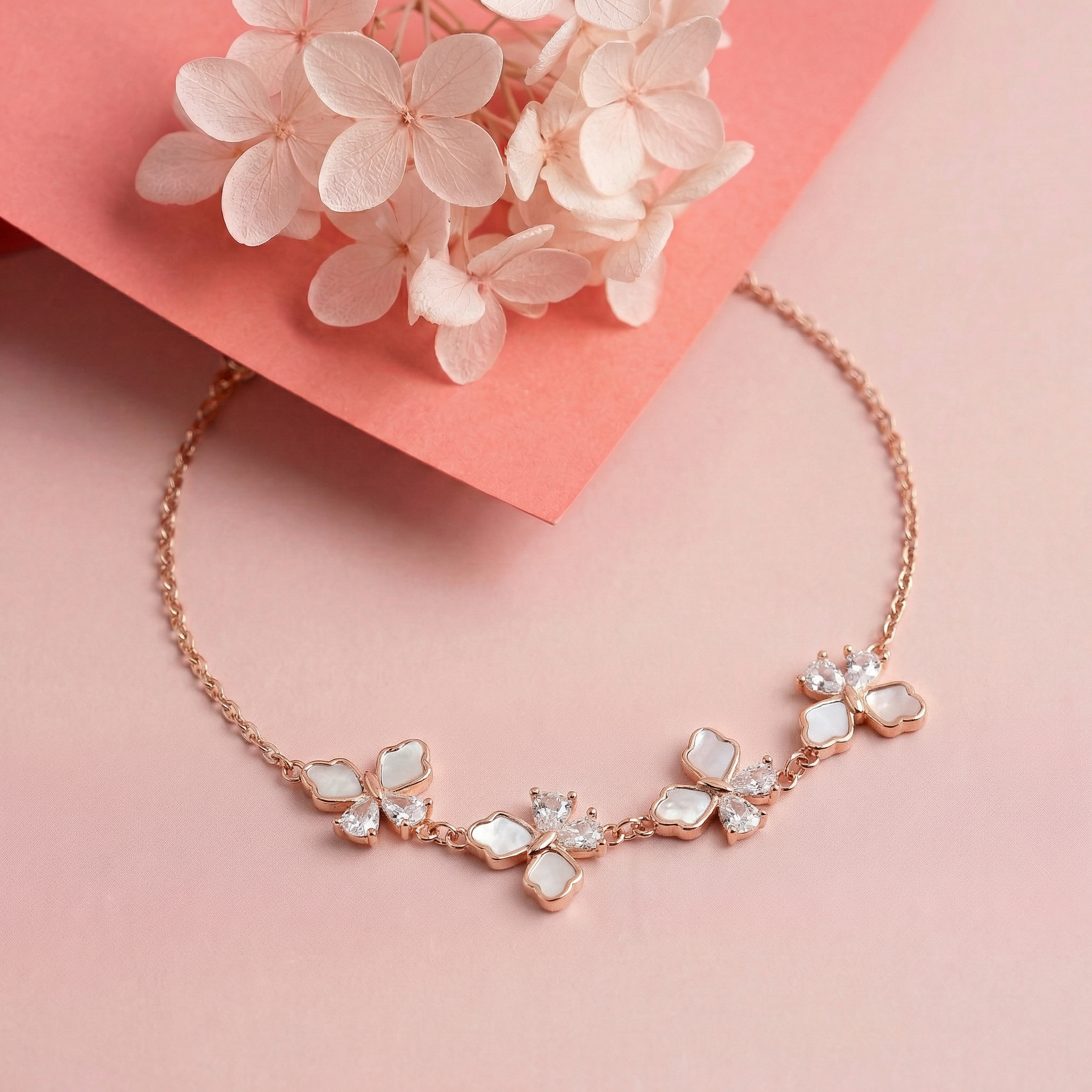 Rose Gold Butterfly Bliss Bracelet