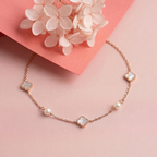 Rose Gold  Pearlescent Enamel Bracelet