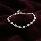 Silver Petite round Tennis Bracelet