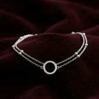 Double Layered Goodluck Silver Bracelet