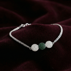 Silver Emerald Glow Bracelet