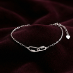 Interlocked Silver Braclet