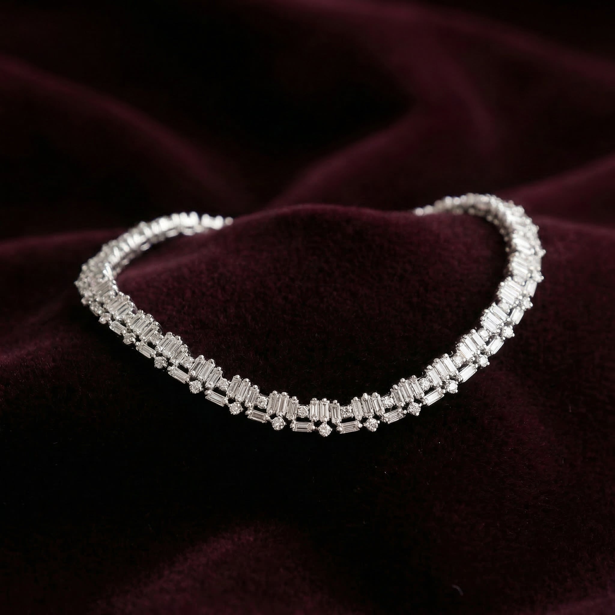 Silver Zircon Choki Tennis Bracelet