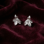 Silver italian flower earrings