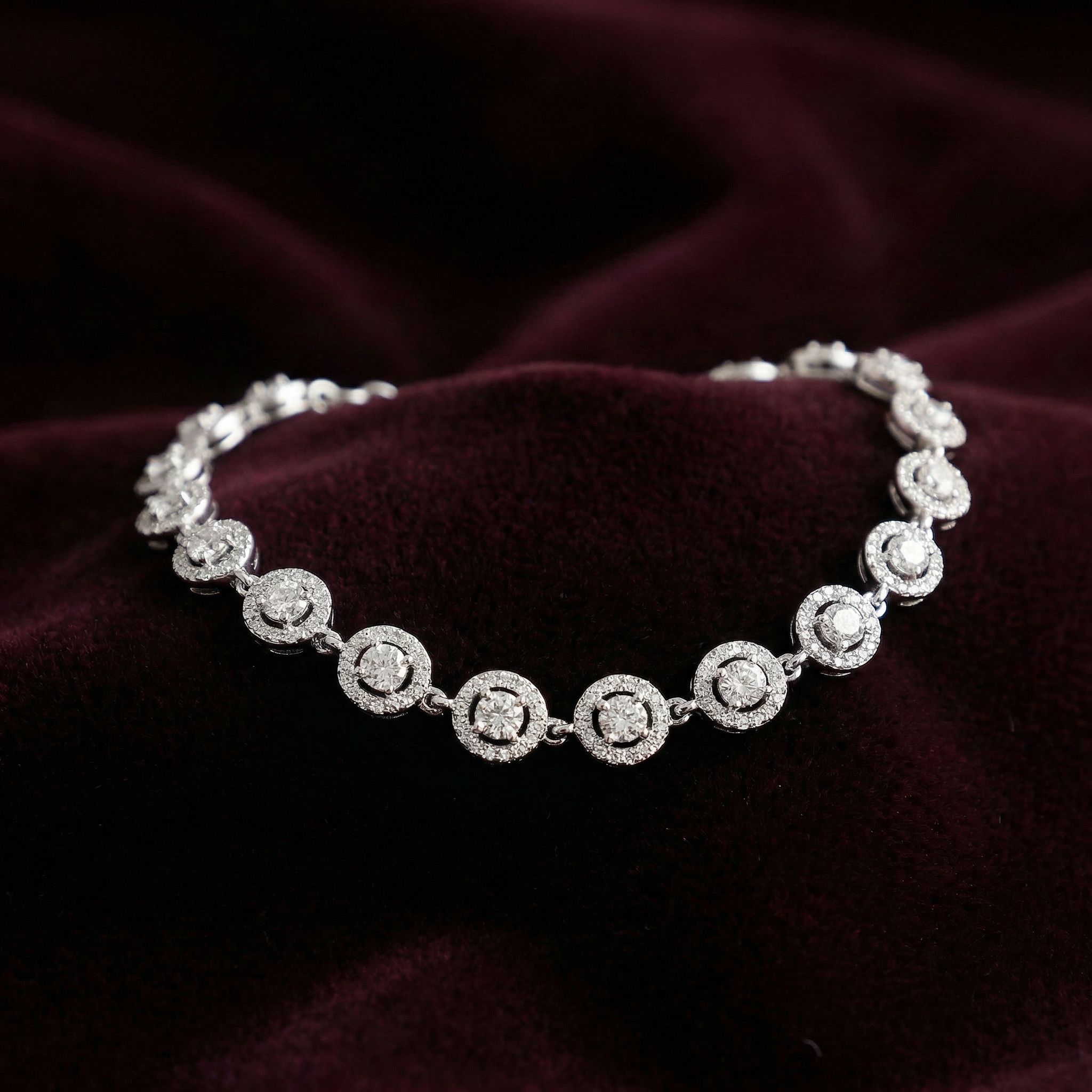 Silver Loose Tennis Round Bracelet