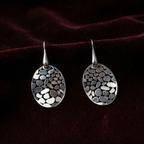 Silver italian designer danglers earrings