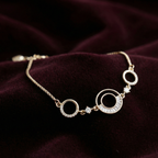 Silver Designer Choki Cz Bracelet Gold Plated