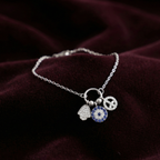 Silver EvilEye Charms Bracelet