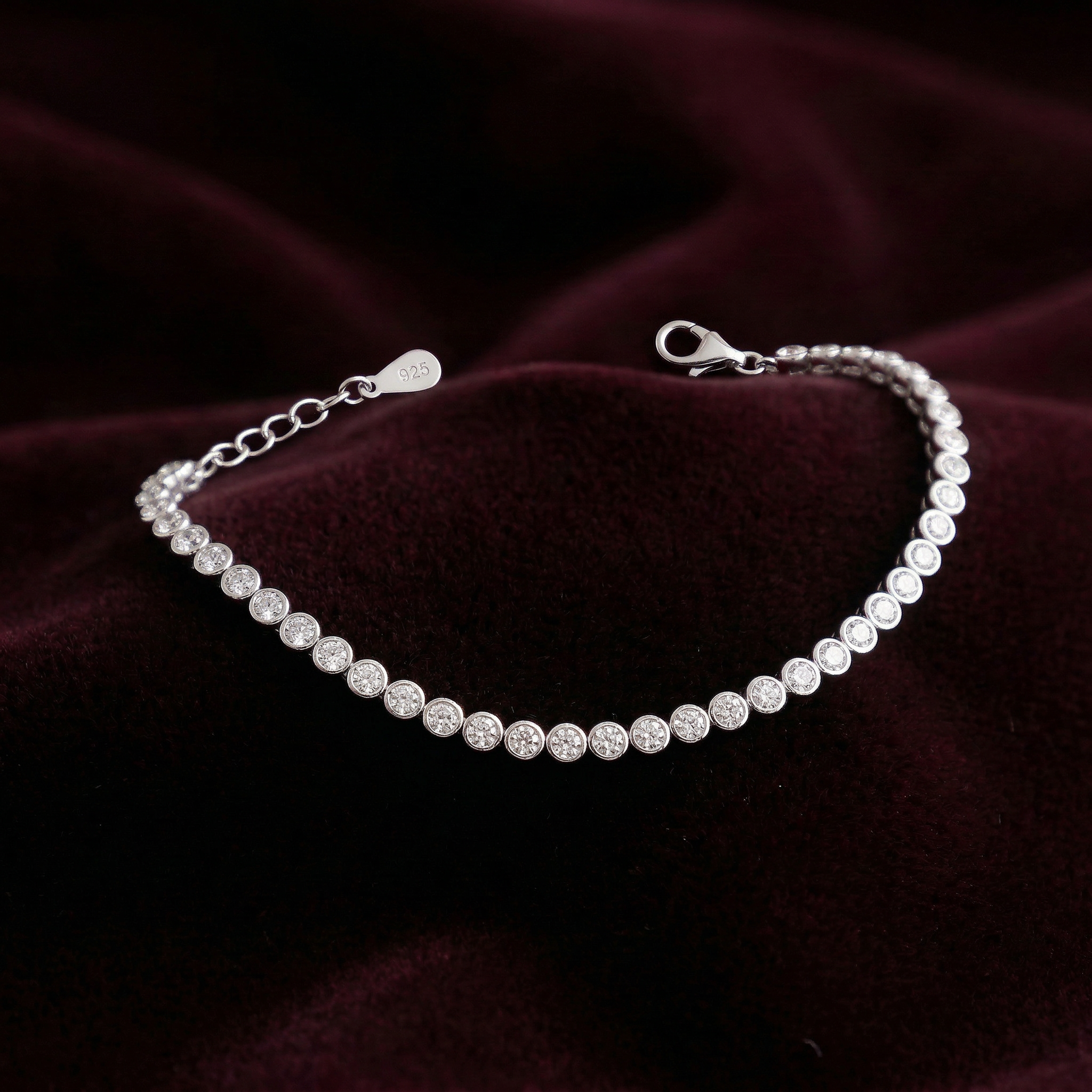 Silver Zircon Delicate Tennis Bracelet
