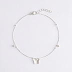 Silver Butterfly Anklet