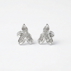 Silver italian flower earrings