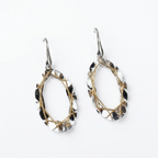 Silver golden italian dangler earrings