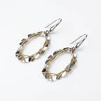 Silver golden italian dangler earrings