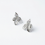 Silver italian flower earrings